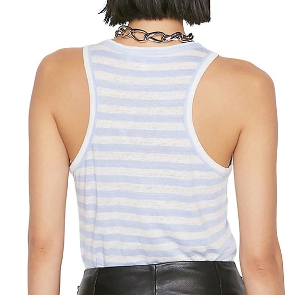 💜 FRAME RINGER ORGANIC LINEN STRIPE TANK TOP 💜 - Picture 2 of 7